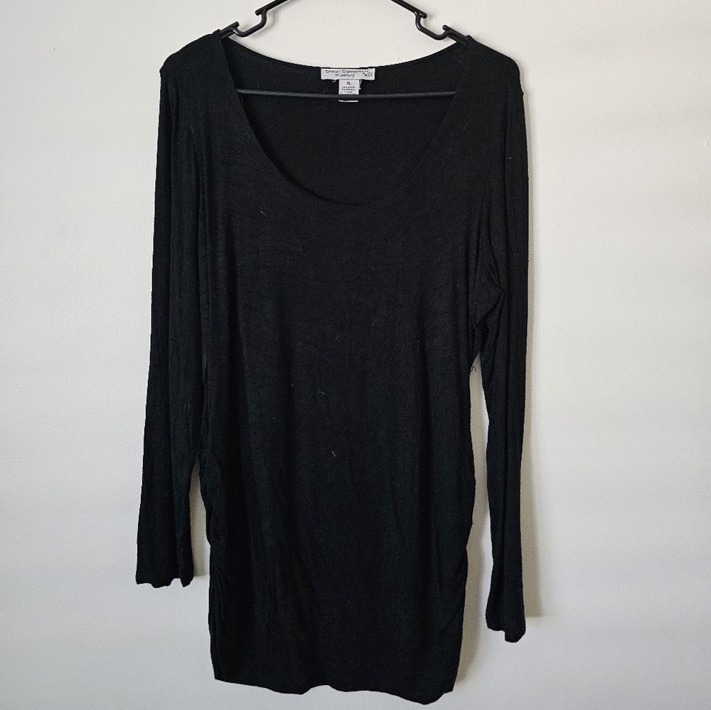 The PERFECT Black Maternity 3/4 Sleeved Shirt; Emma's Expressions Maternity; XL